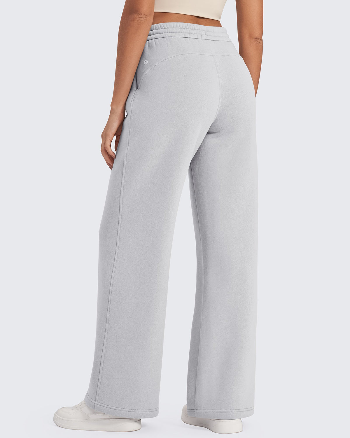 G4Free Activewear Fleece Lined Drawstring High-Waist Pants 