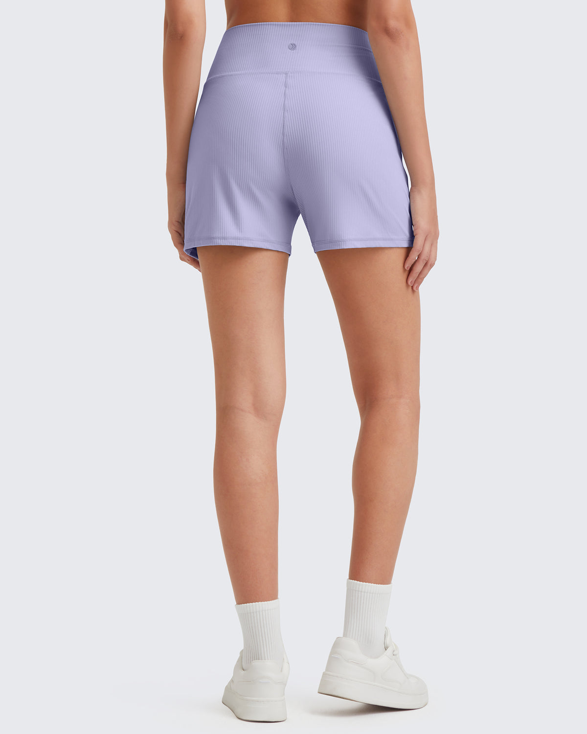 G4Free Activewear Ribbed Mid-Rise Seamless Work Shorts 