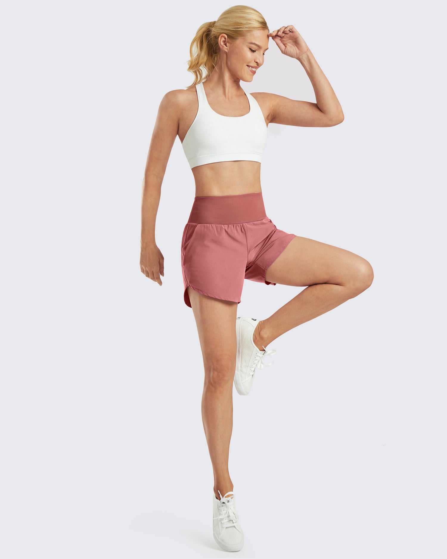 Lightweight High-Waisted Workout Shorts 5''