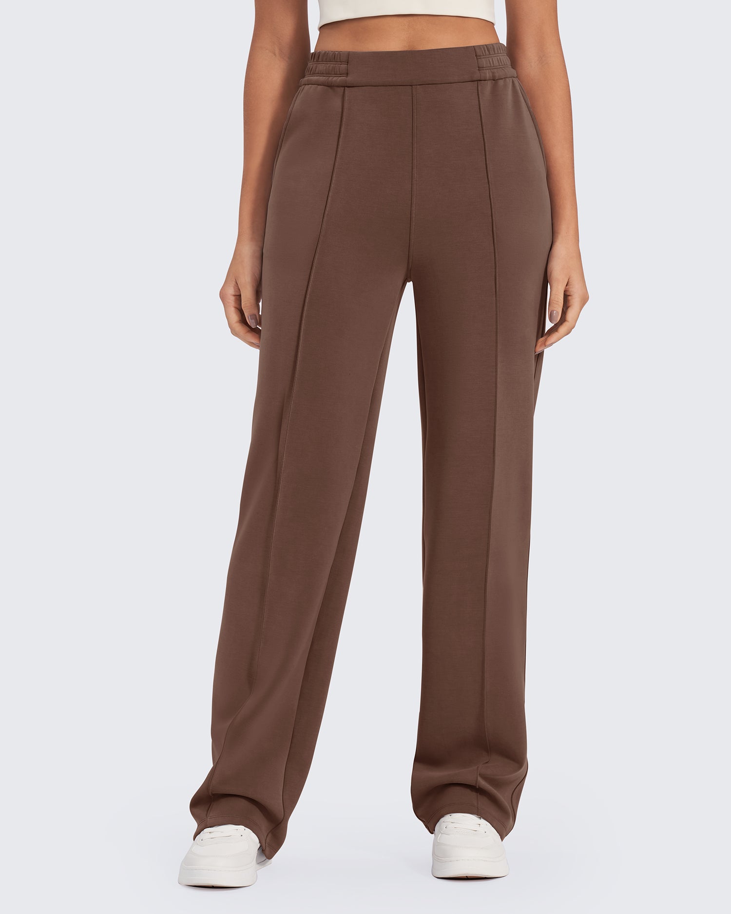 G4free Smoofit High-Waist Elastic Wide Leg Pants 