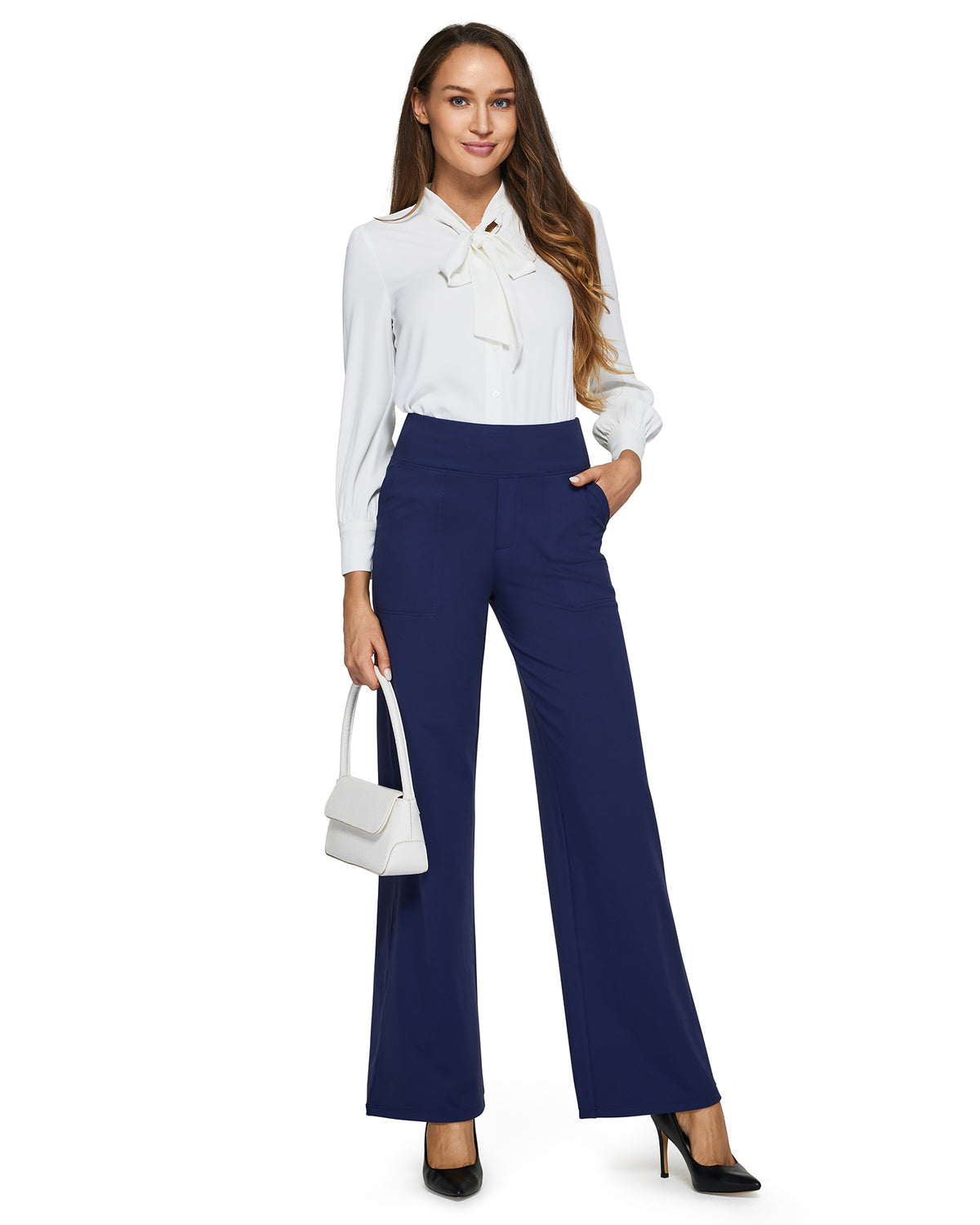 G4free Loose High-Waist Business Casual Pants 