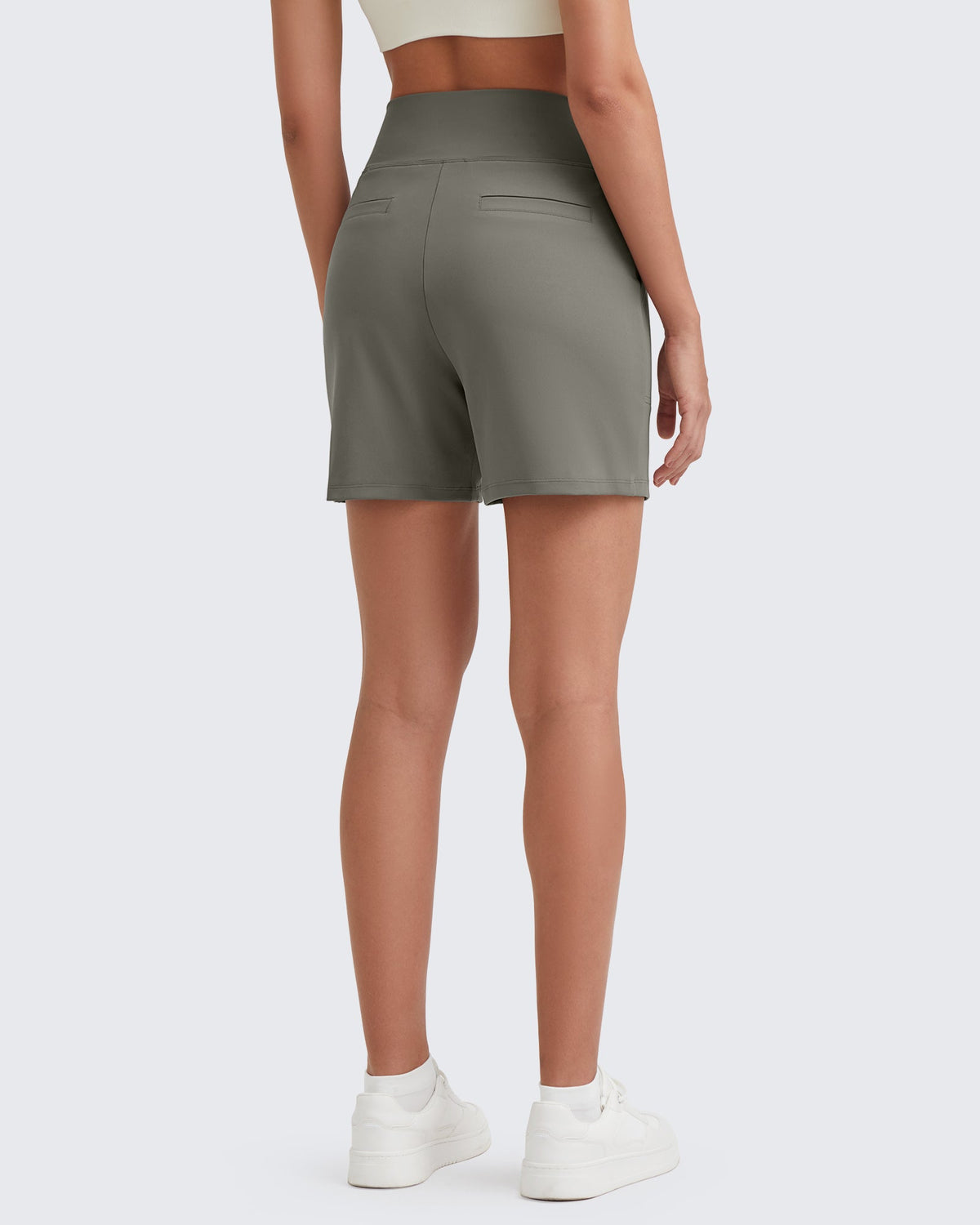 G4Free Activewear High-Waist Burmuda Athletic Shorts 5'' 