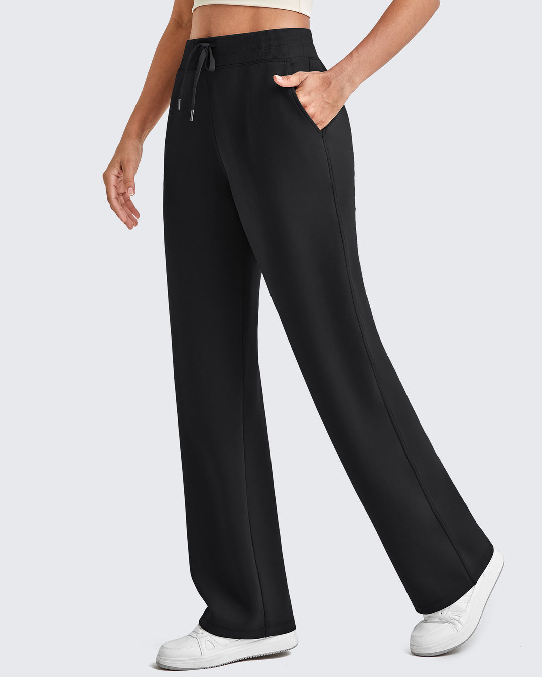 Smoofit Wide Leg Elastic Drawstring Sweatpants