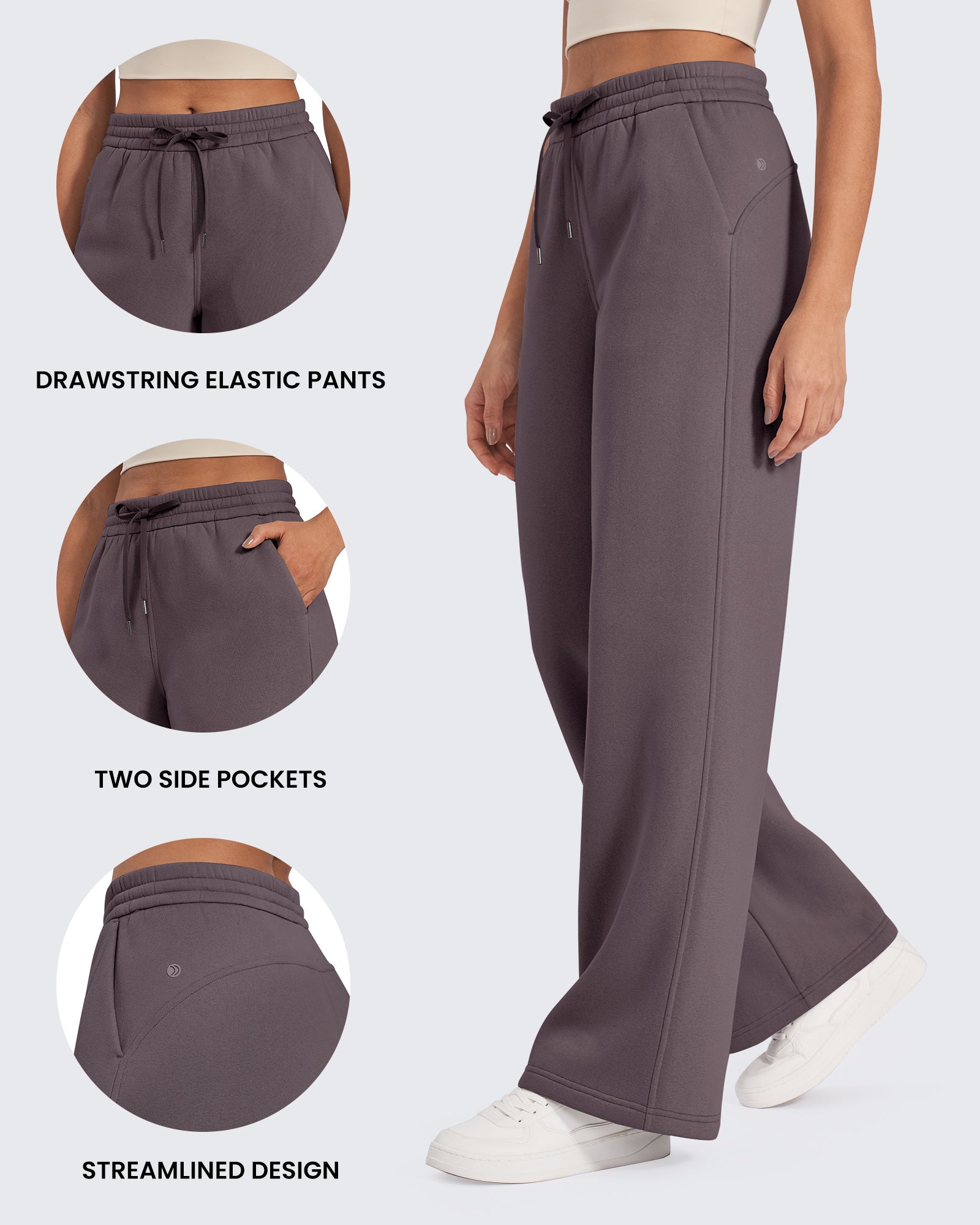 G4Free Activewear - Fleece Lined Drawstring High-Waist Pants -GF24J280AA-S-GF24J281AA-S-GF24J282AA-S-GF24J280AB-M-GF24J281AB-M