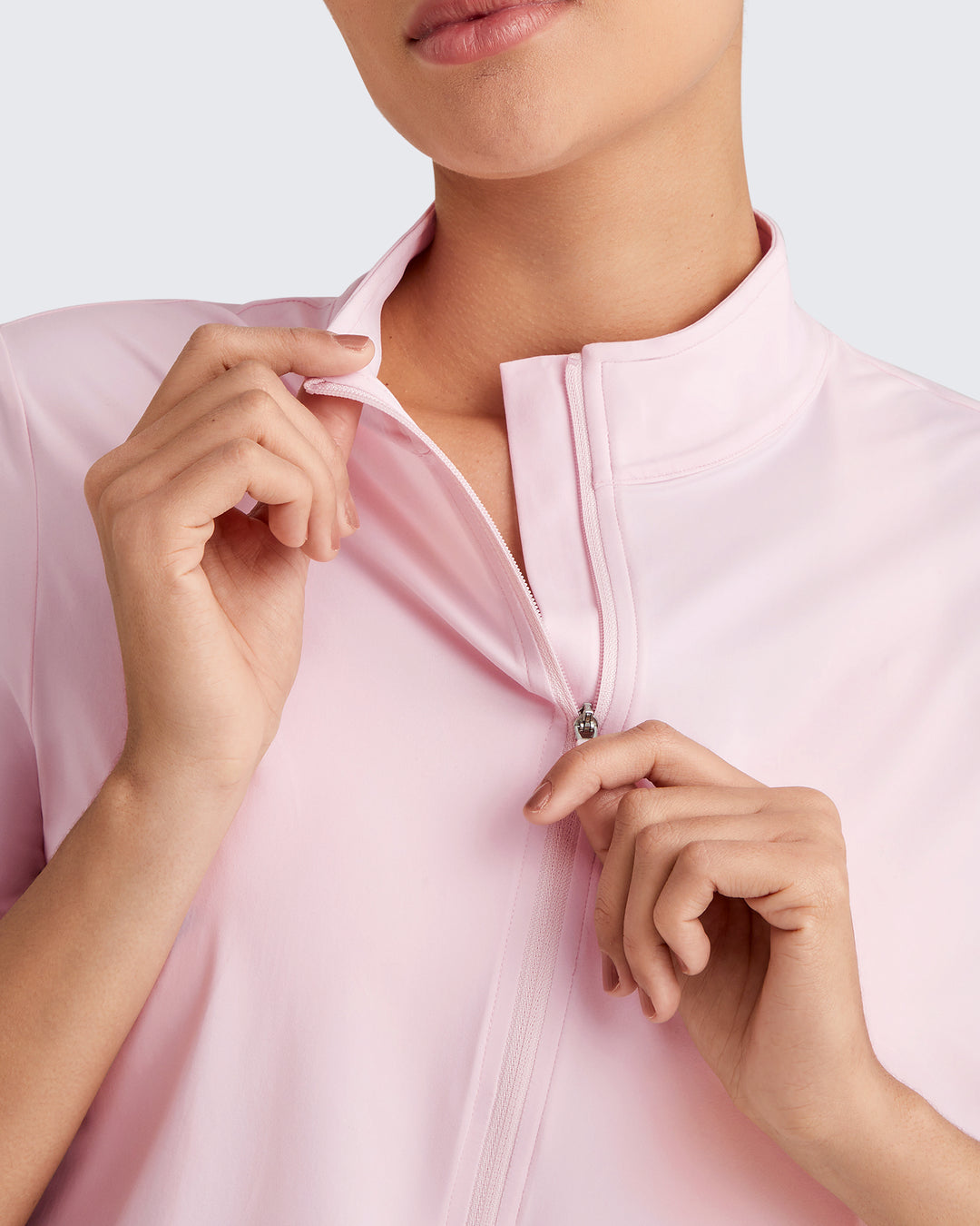 G4Free Activewear Lightbreeze UPF 50+ Half Zip Golf Short Sleeve 