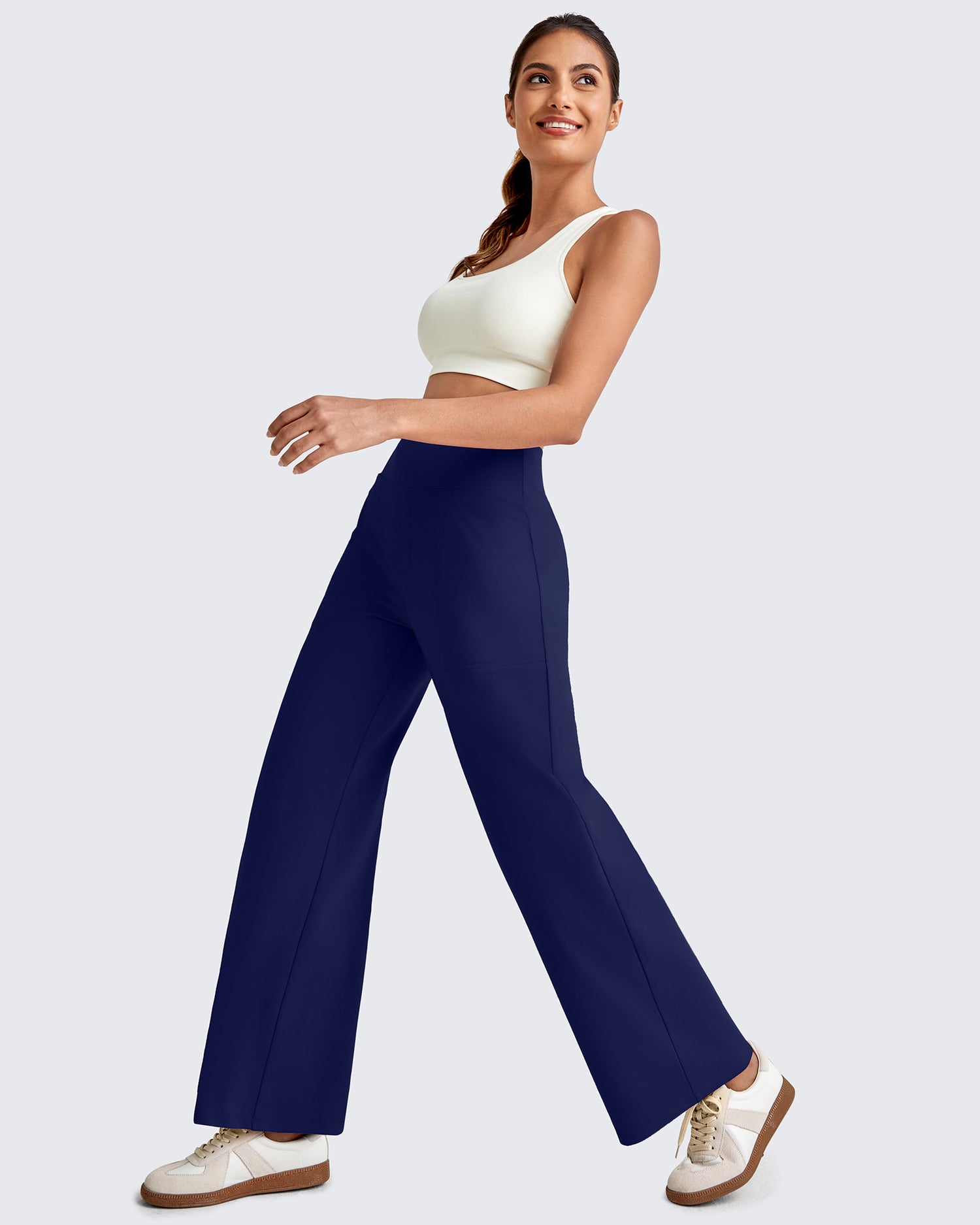 G4Free Activewear - High Waist Stretch Dressy Cropped Pants 25.5'' -GF25J463AA-S-GF25J463AB-M-GF25J463AC-L-GF25J463AD-XL-GF25J463AE-XXL