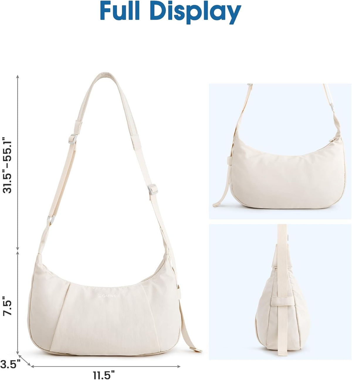 G4Free G4Free Women Crescent Purse Crossbody Shoulder Handbag 