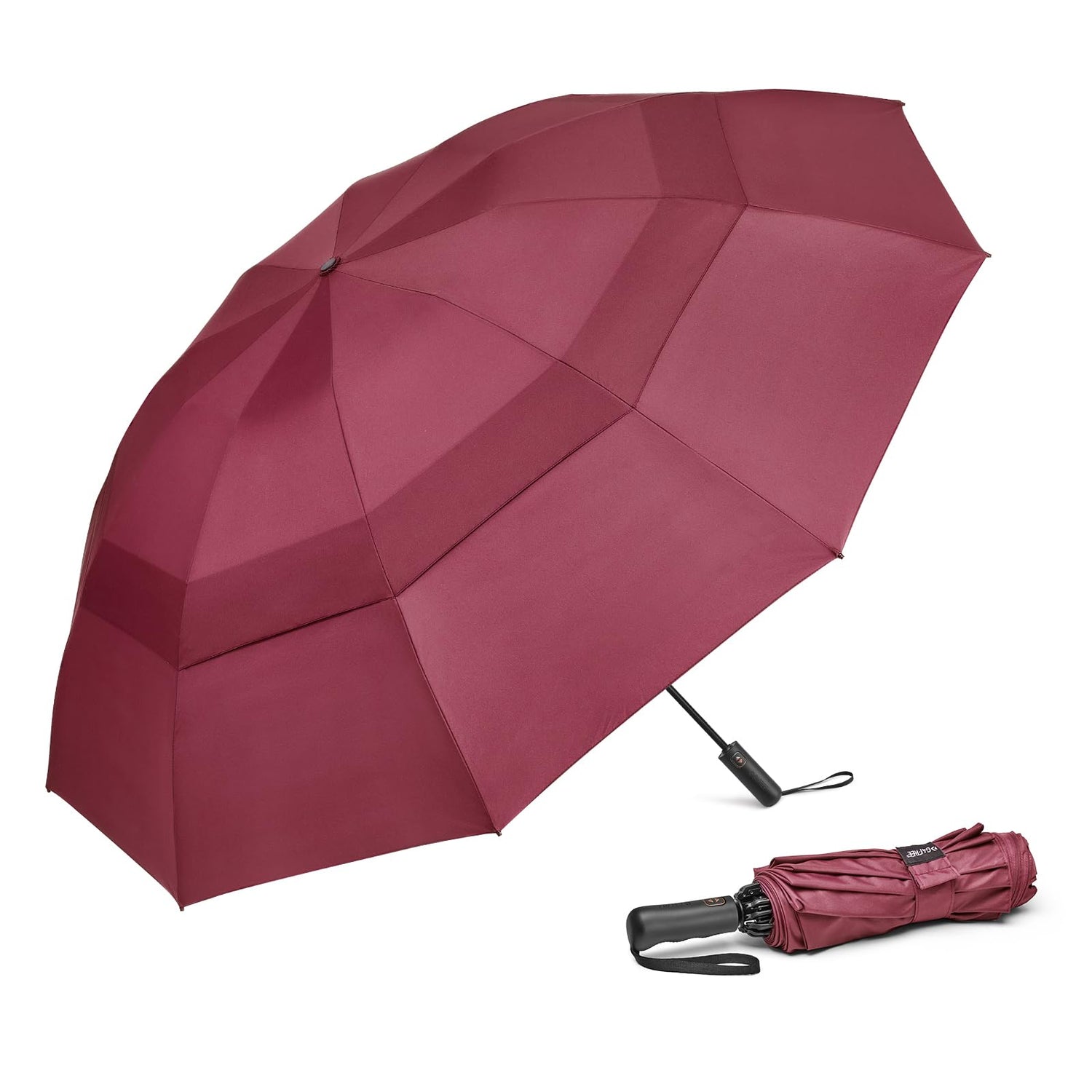 G4Free G4Free 42/46/54/62 Inch 10 Ribs Windproof for Rain Double Canopy Auto Umbrella 