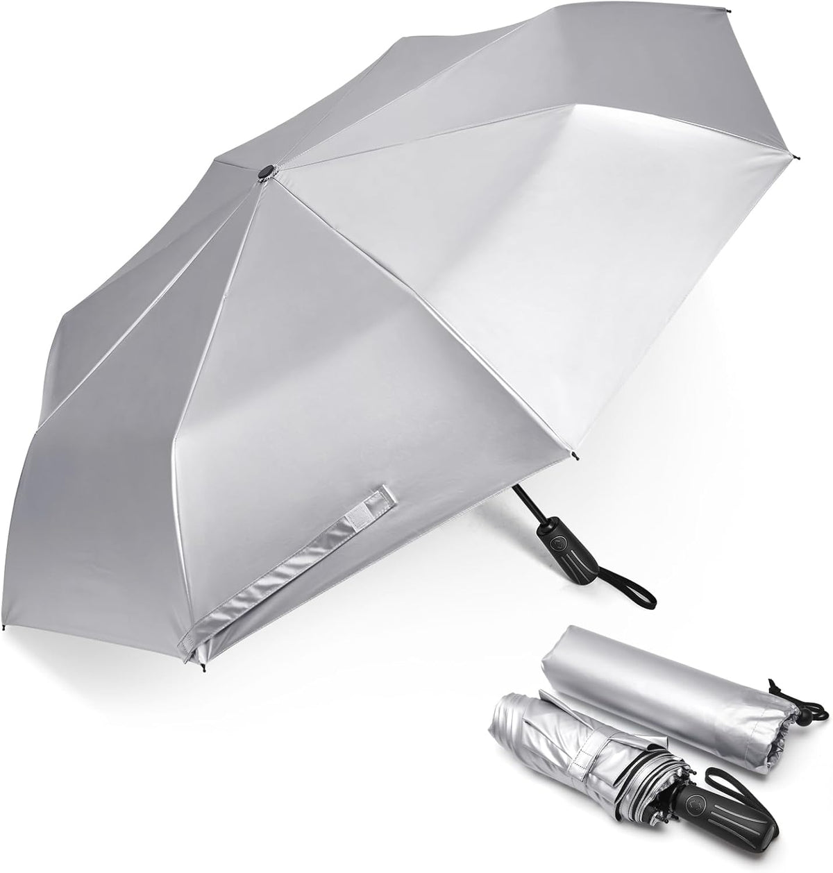 G4Free G4Free 46 Inch UPF 50+ UV Protection Sun Double Layer Windproof Auto Umbrella 