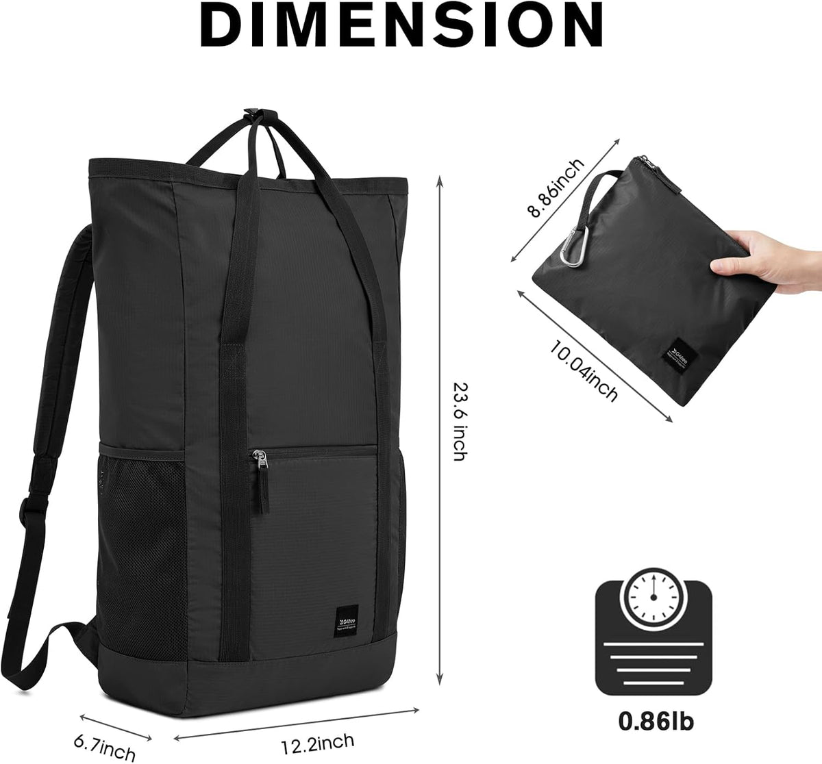 G4Free G4Free 40L Packable Backpack Waterproof Travel Backpack 