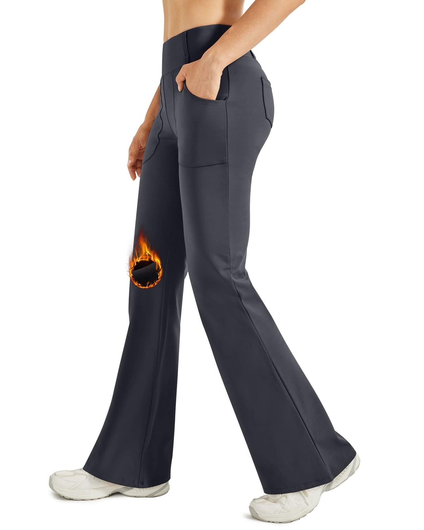 Fleece Lined Work Bootcut Yoga Pants