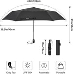 G4Free G4Free Ultralight UPF 50+ UV Protection  Super Slim Mini Auto Umbrella 