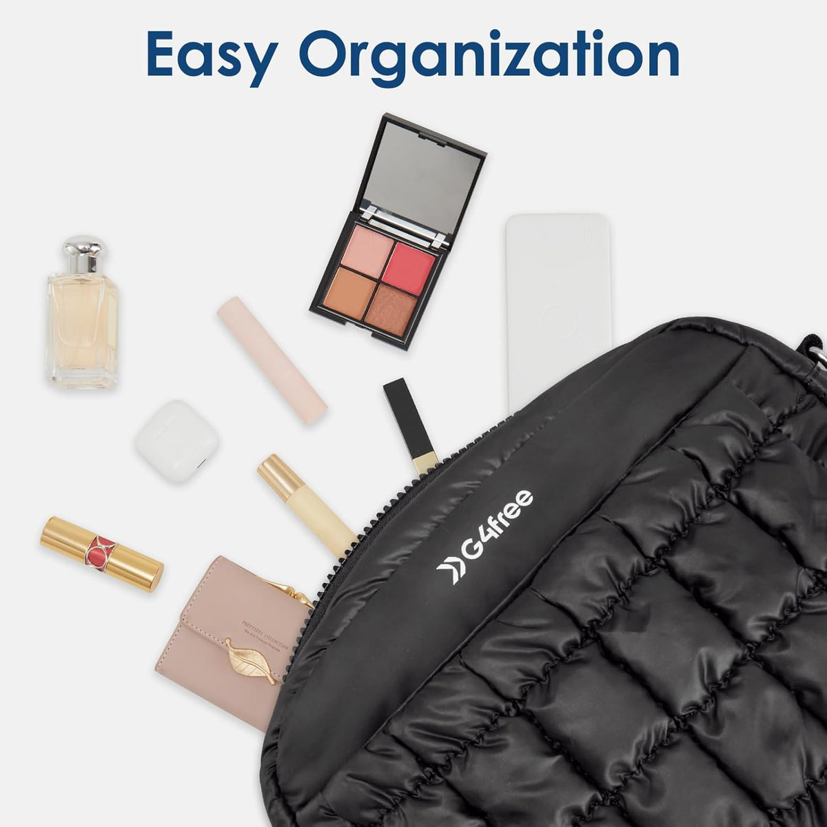 G4Free G4Free Women Quilted Clutch Puffer Crossbody Bag 