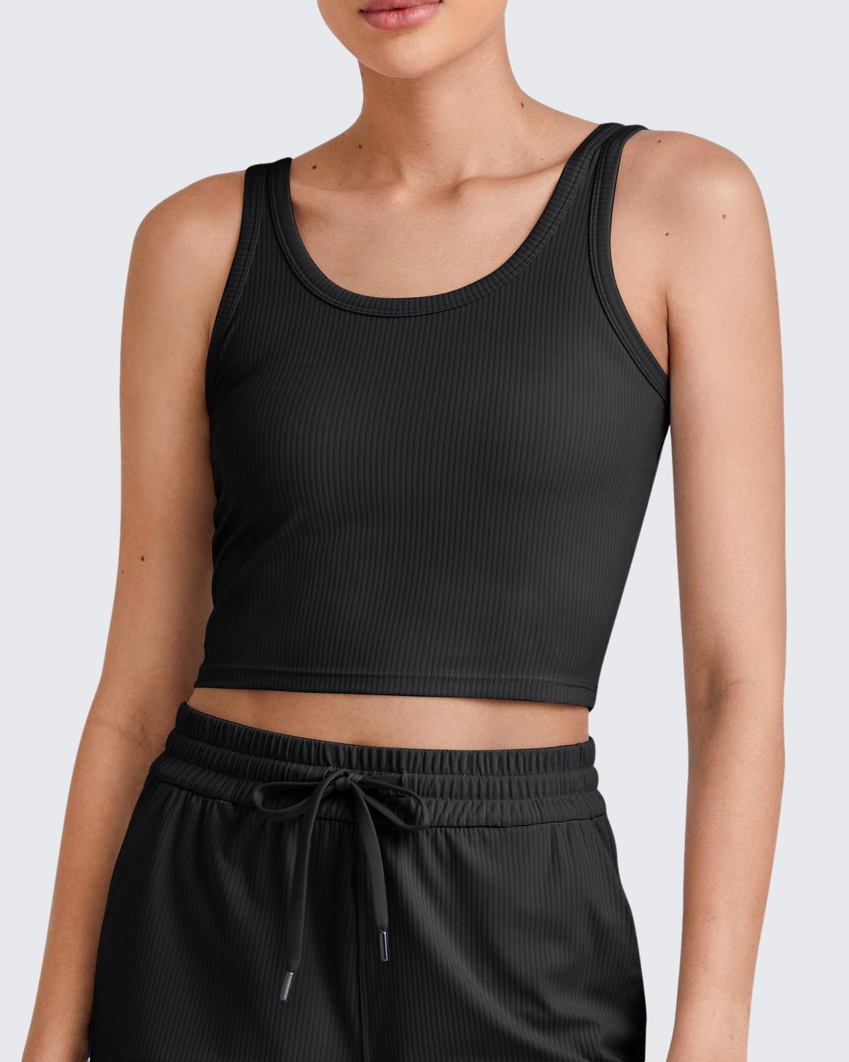 G4Free Activewear Ribbed Slim Workout Tank Crop Tops 