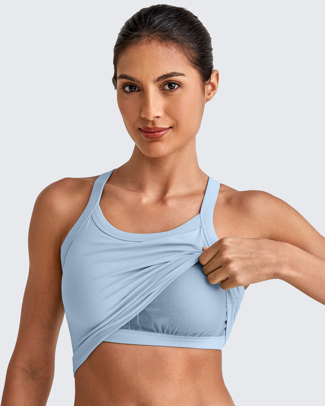 G4Free Activewear Barefeel Racerback Cropped Sports Bra 