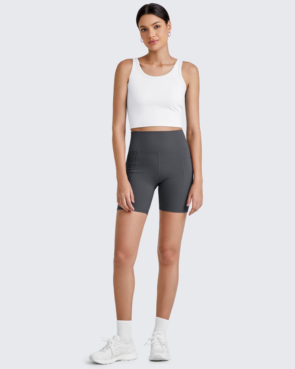 G4Free Activewear Ribbed Slim Workout Tank Crop Tops 