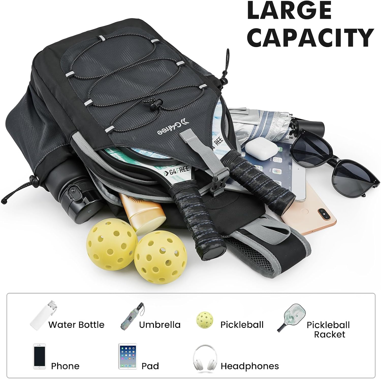 G4Free G4Free Women Pickleball Sports Sling Bag 