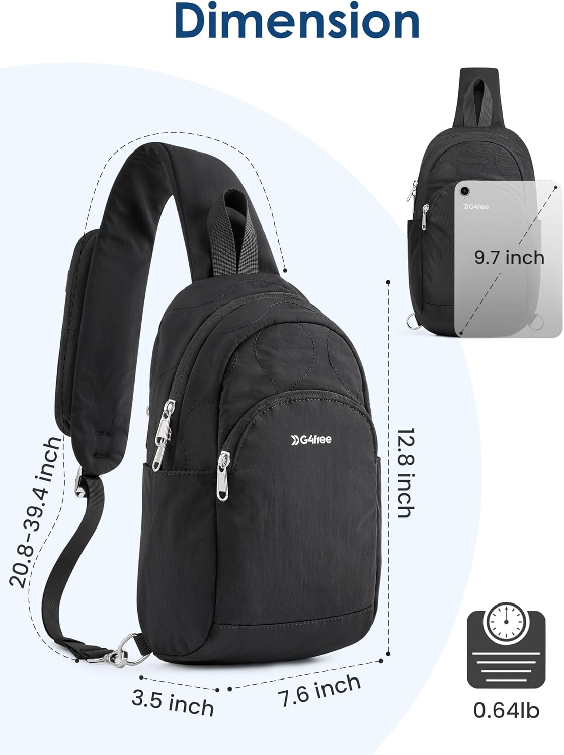 G4Free G4Free Women Crossbody Casual Sling Chest Backpack 