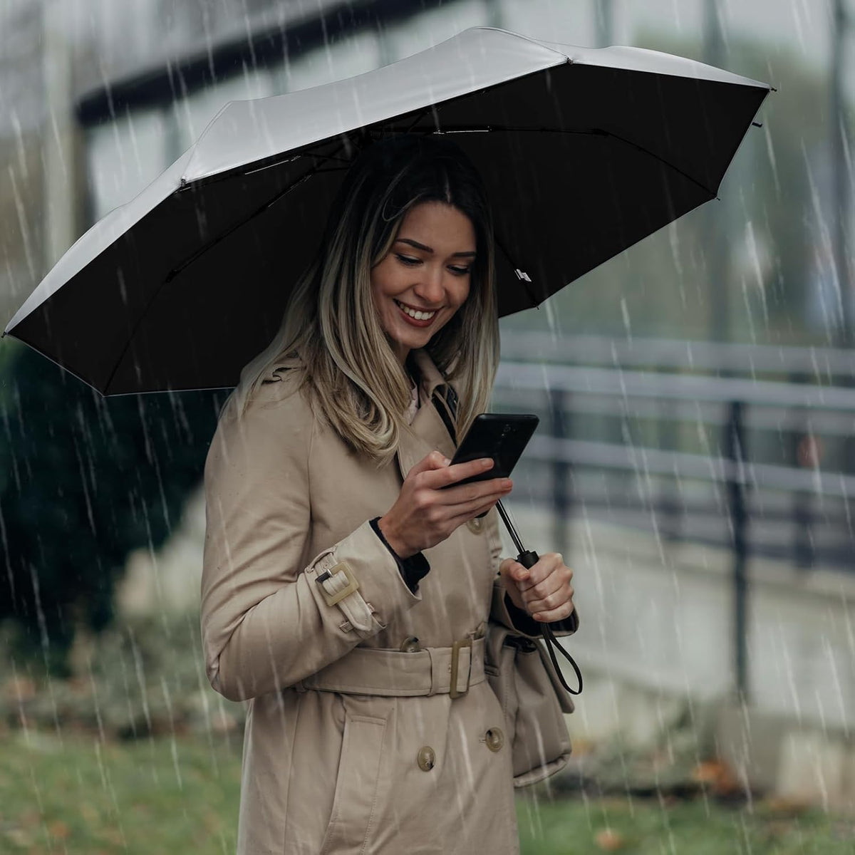 G4Free G4Free 46 Inch UPF 50+ UV Protection Sun Double Layer Windproof Auto Umbrella 