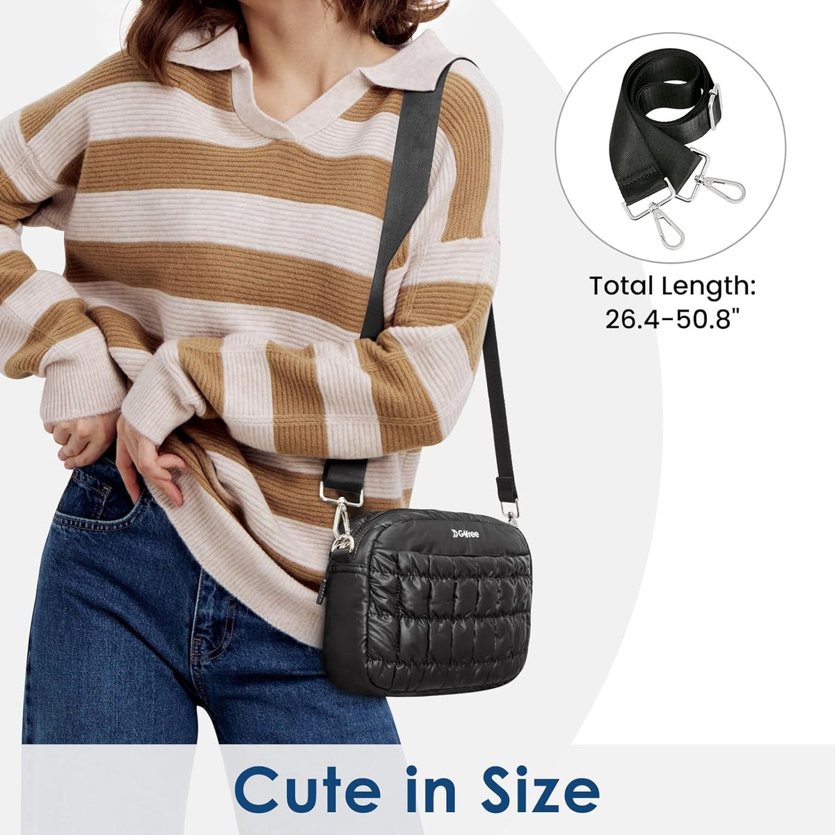 G4Free G4Free Women Quilted Clutch Puffer Crossbody Bag 