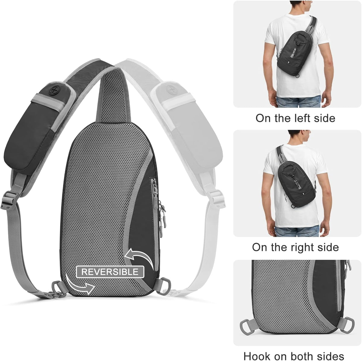 G4Free G4Free RFID Blocking Lightweight Crossbody Chest Shoulder Bag 