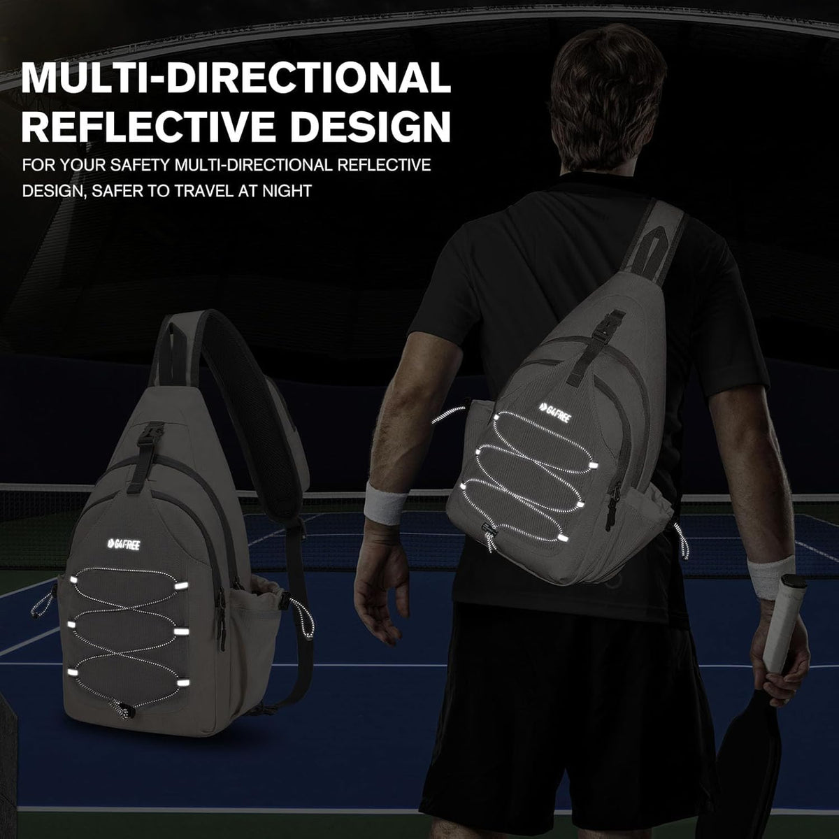 G4Free G4Free Crossbody Sling Pickleball Paddle Bag 