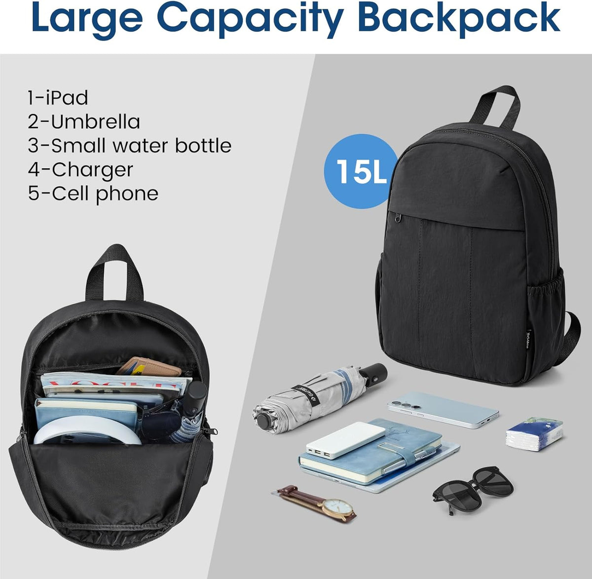G4Free G4Free Adjustable Mini Women Hiking Travel Backpack 