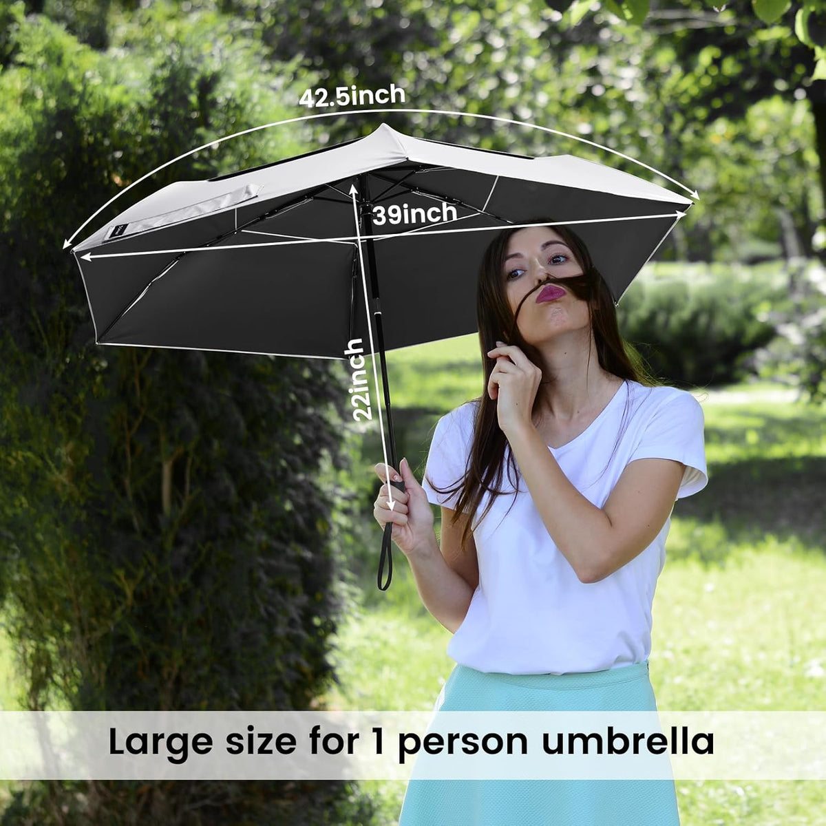 G4Free G4Free Ultralight UPF 50+ UV Double Canopy Slim Small Portable Automatic 