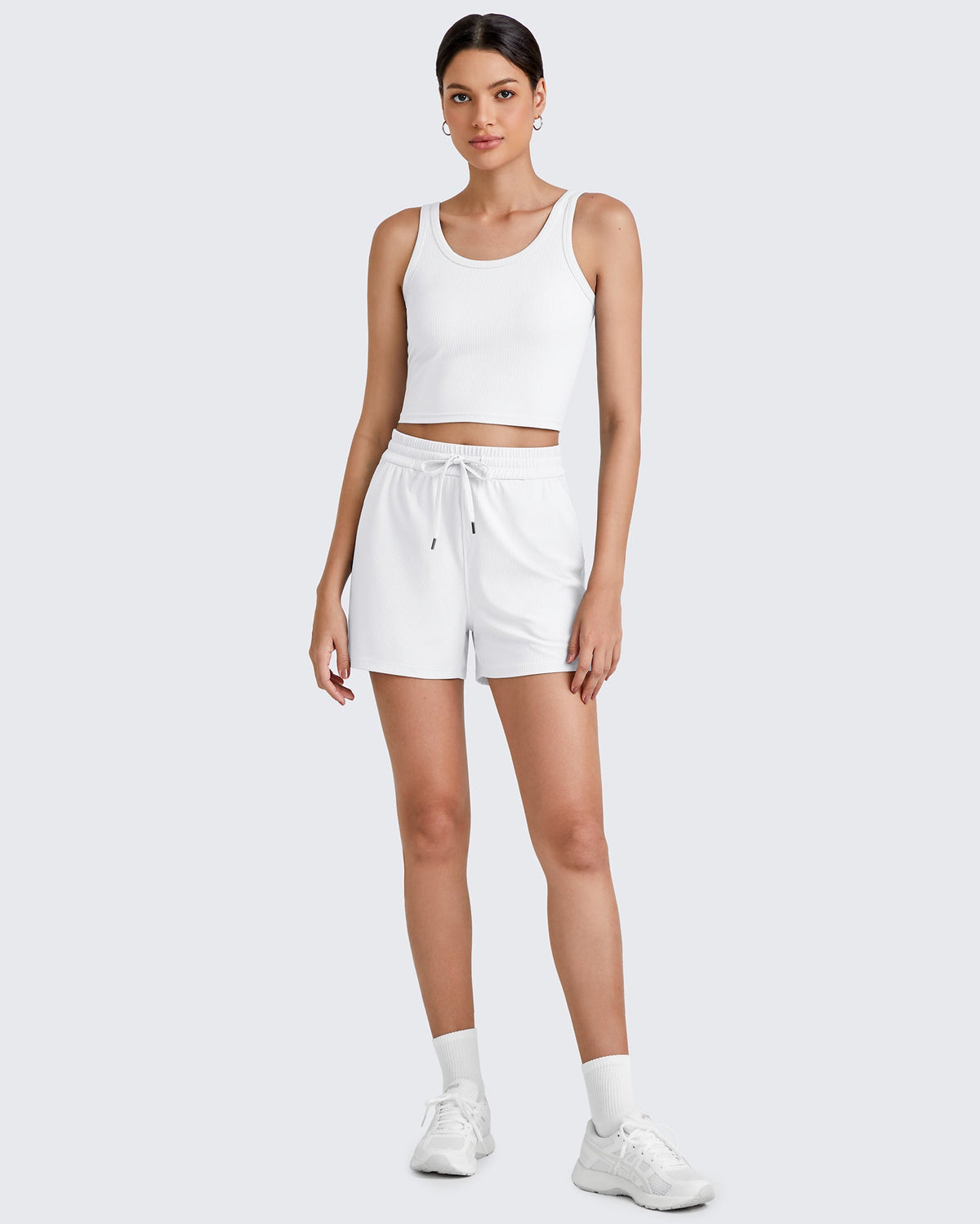 G4Free Activewear Ribbed Slim Workout Tank Crop Tops 