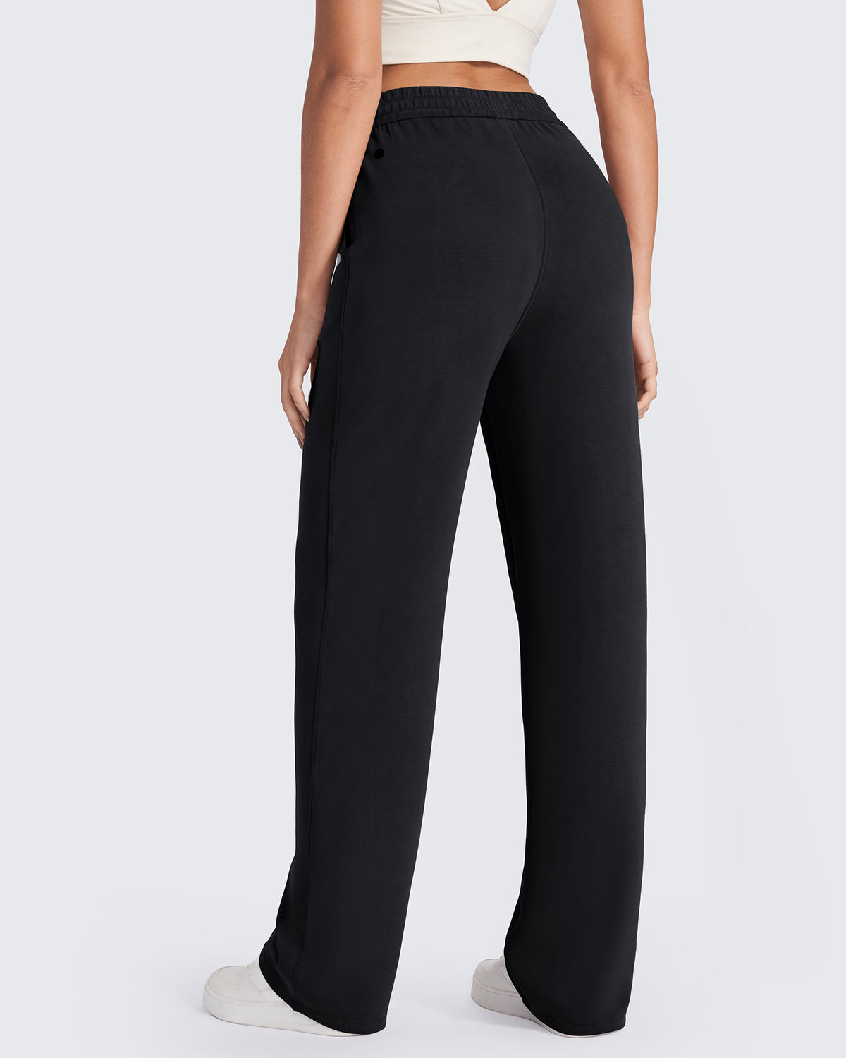G4Free Activewear Smoofit Loose High-Rise Elastic Dressy Pants 