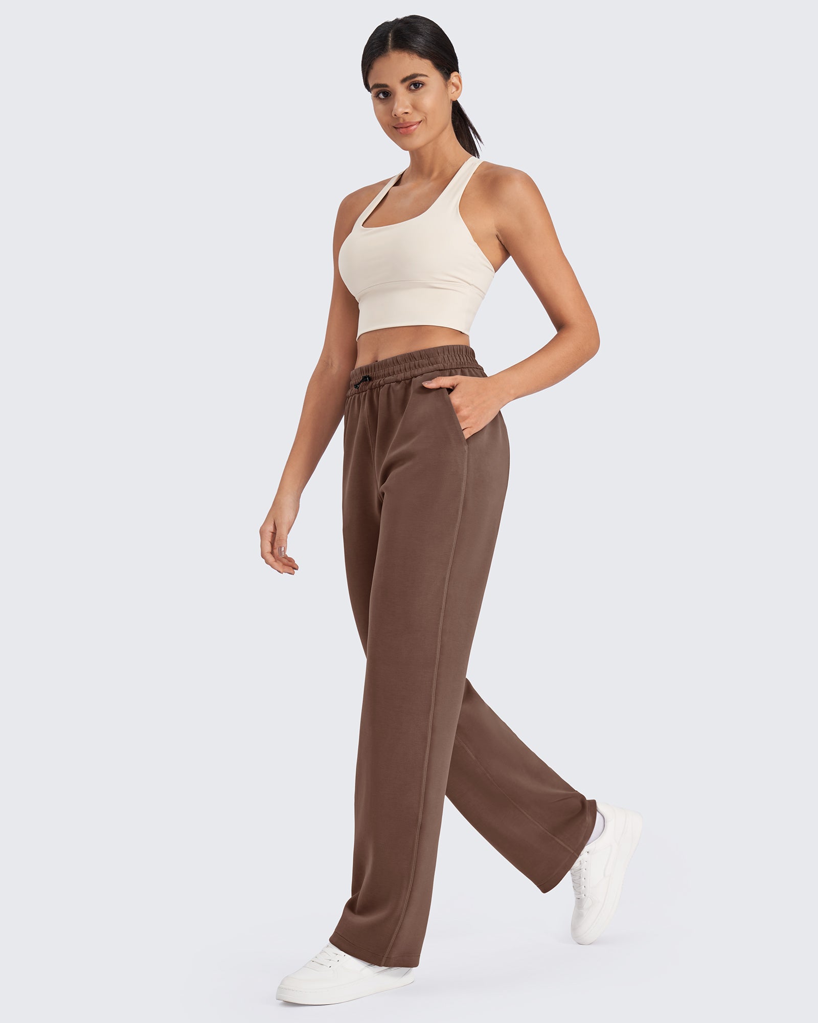 G4Free Activewear Smoofit Mid-Waist Wide Leg Sweatpants 