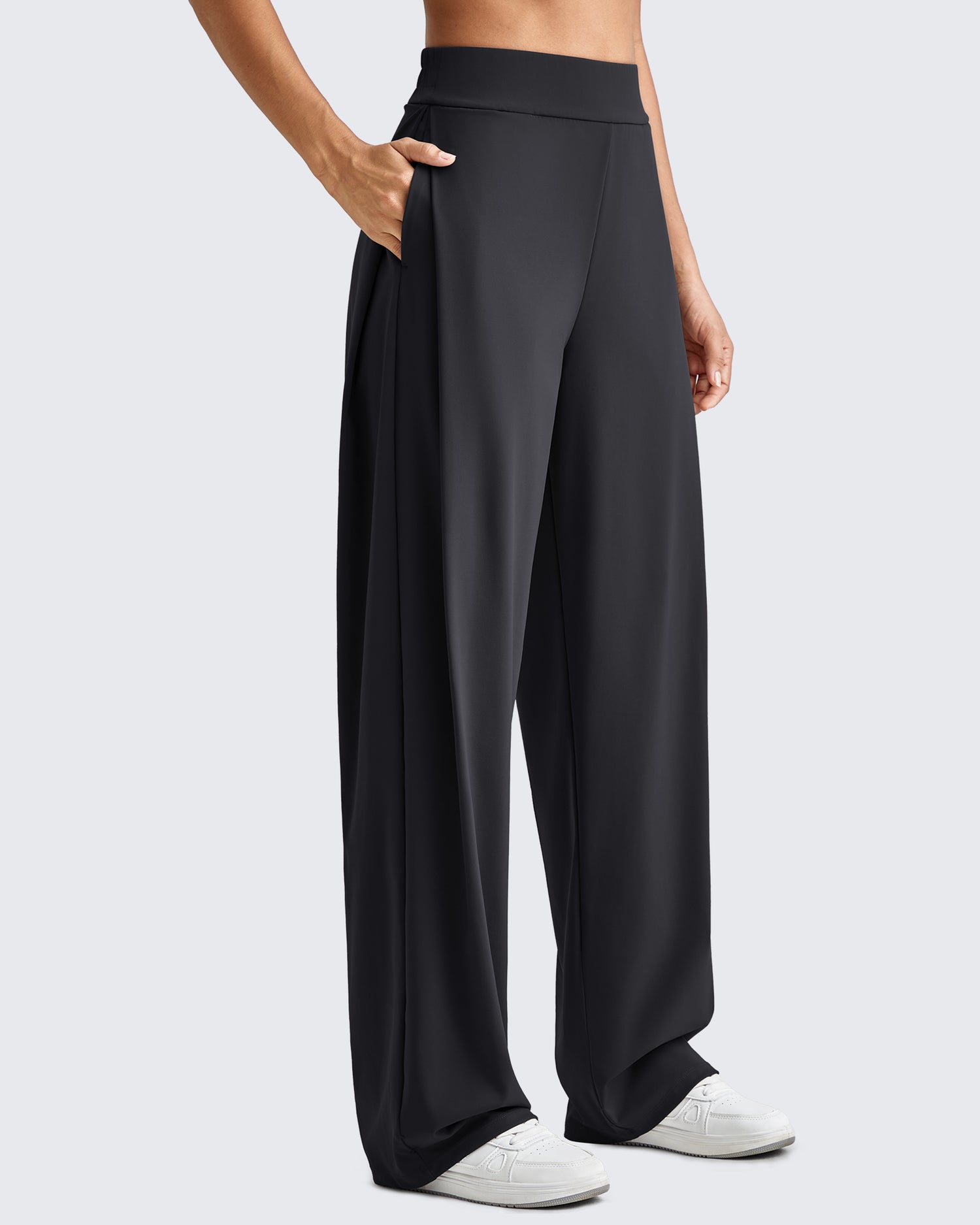 G4Free Activewear ShiftReady High Waisted Wide Leg Dress Trousers 