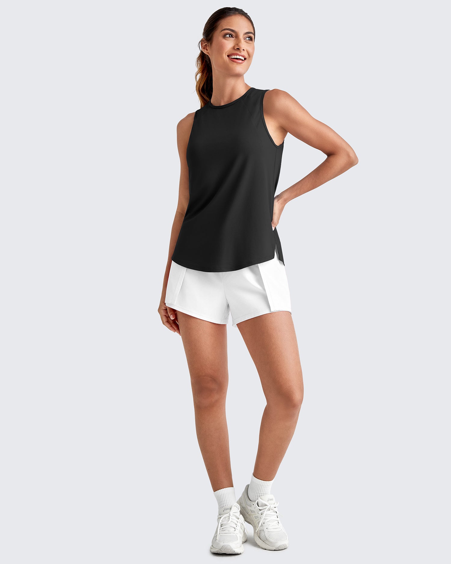 G4Free Activewear Lightweight Athletic Sleeveless Long Tank Tops 
