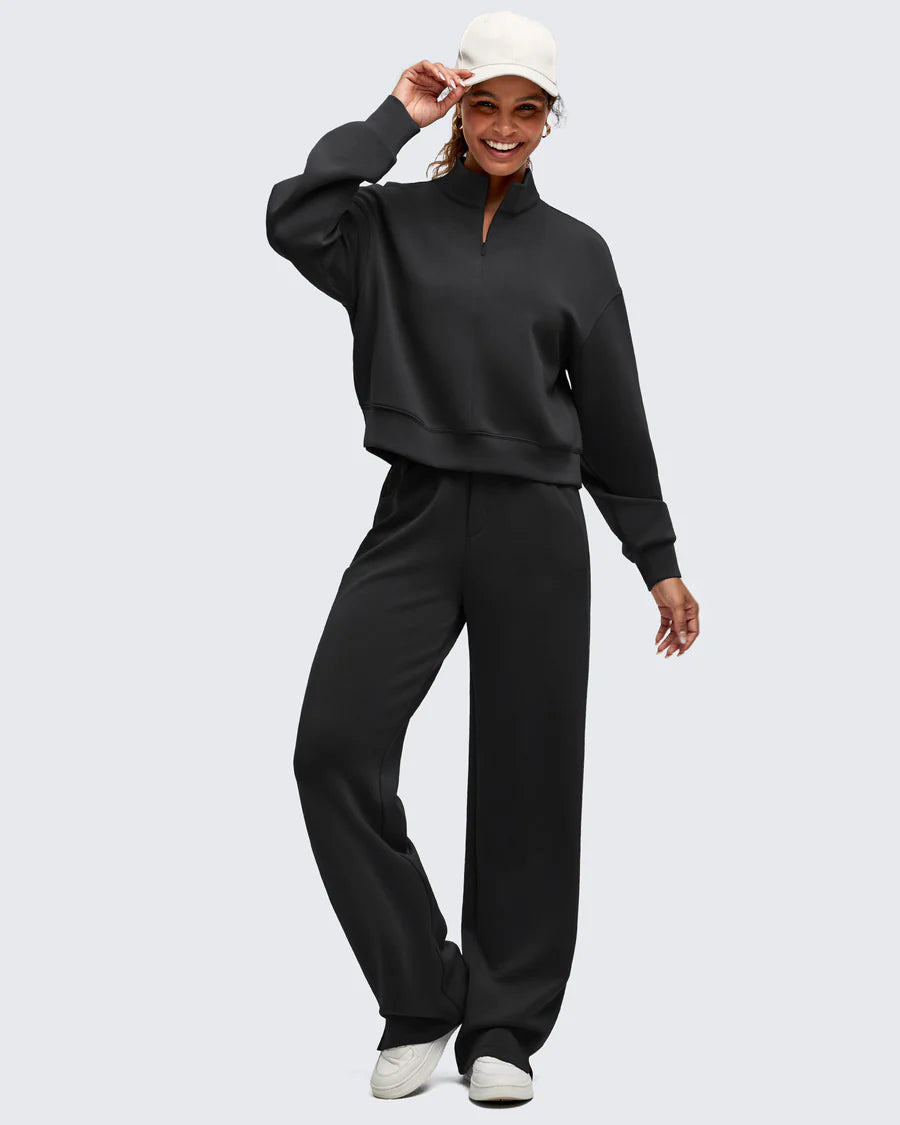 G4Free Activewear - Smoofit Elastic-Waist Wide Leg Sweatpants 29'' -GF25J510AA-S-GF25J510AB-M-GF25J510AC-L-GF25J510AD-XL-GF25J510AE-XXL