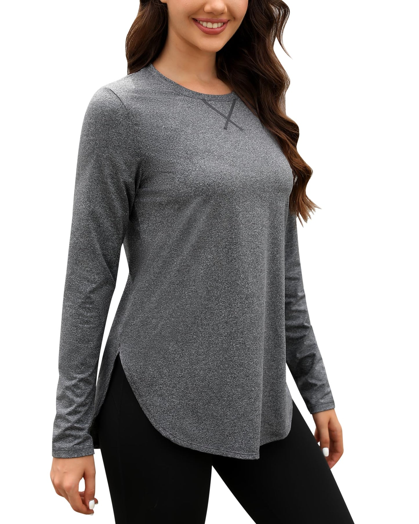 Sun Scoop Neck Long Sleeve UV Tunic Shirts