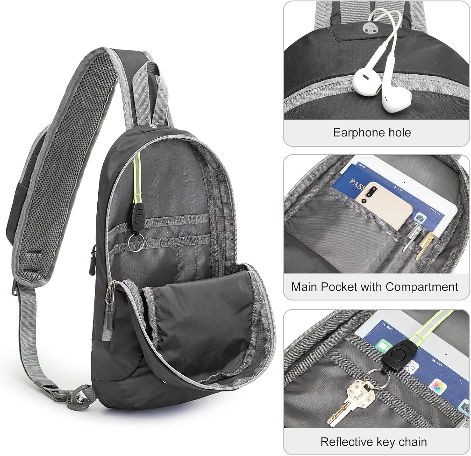 G4Free G4Free Sling Bag RFID Blocking Lightweight Crossbody Backpack 