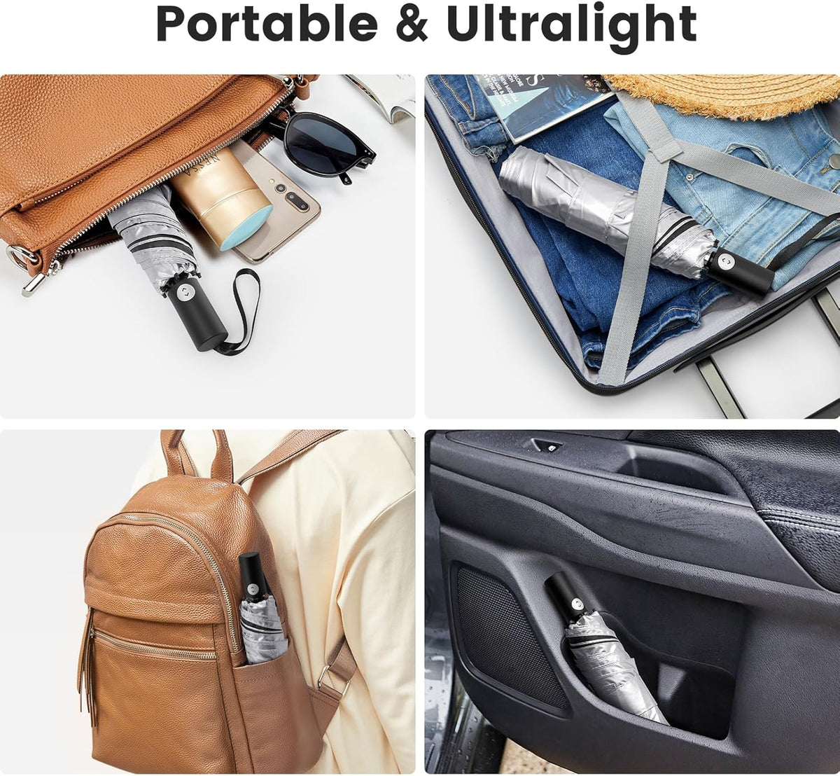 G4Free G4Free Ultralight UPF 50+ UV Double Canopy Slim Small Portable Automatic 