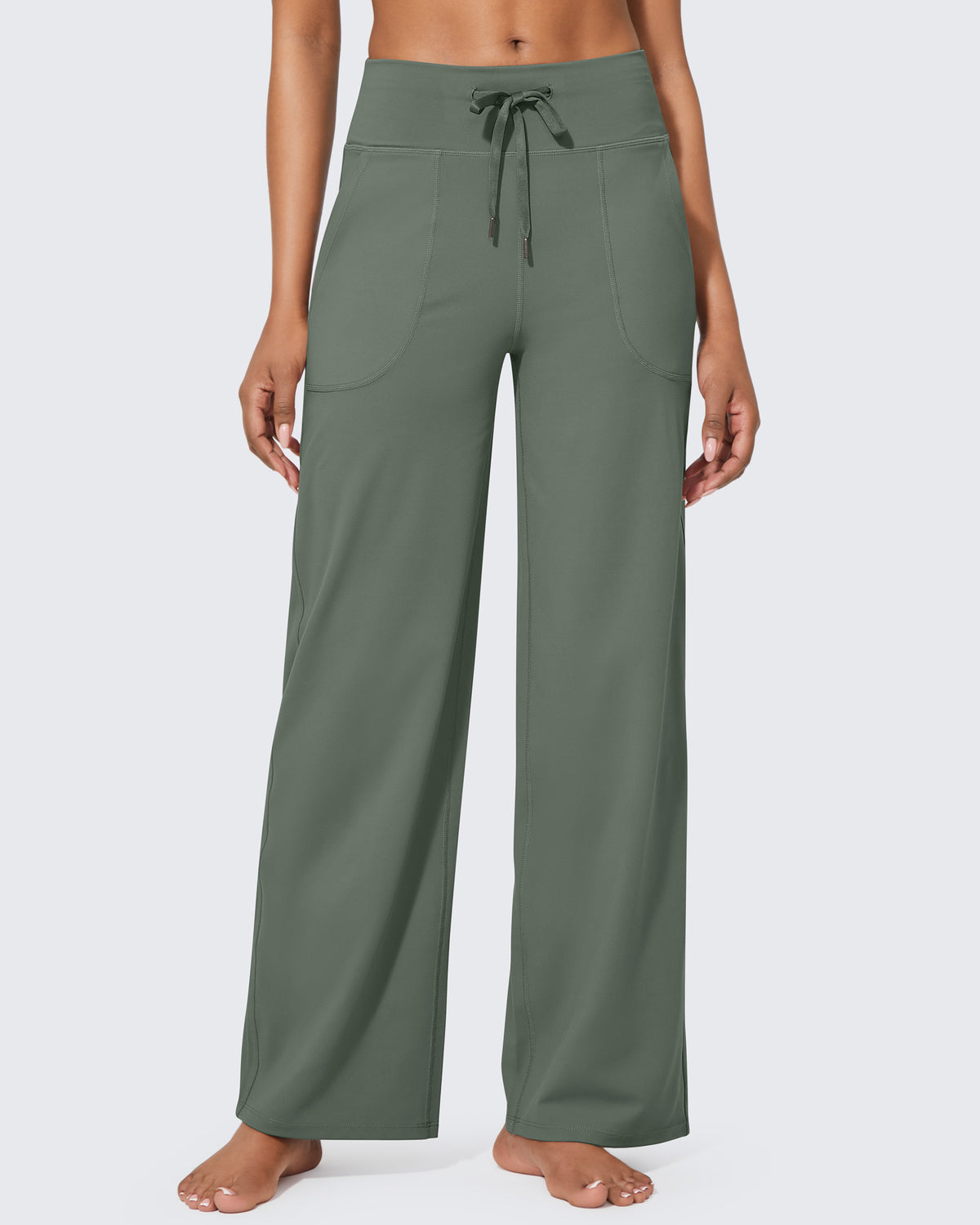 G4Free Activewear Business Casual High-Waist Wide Leg Pants 31 