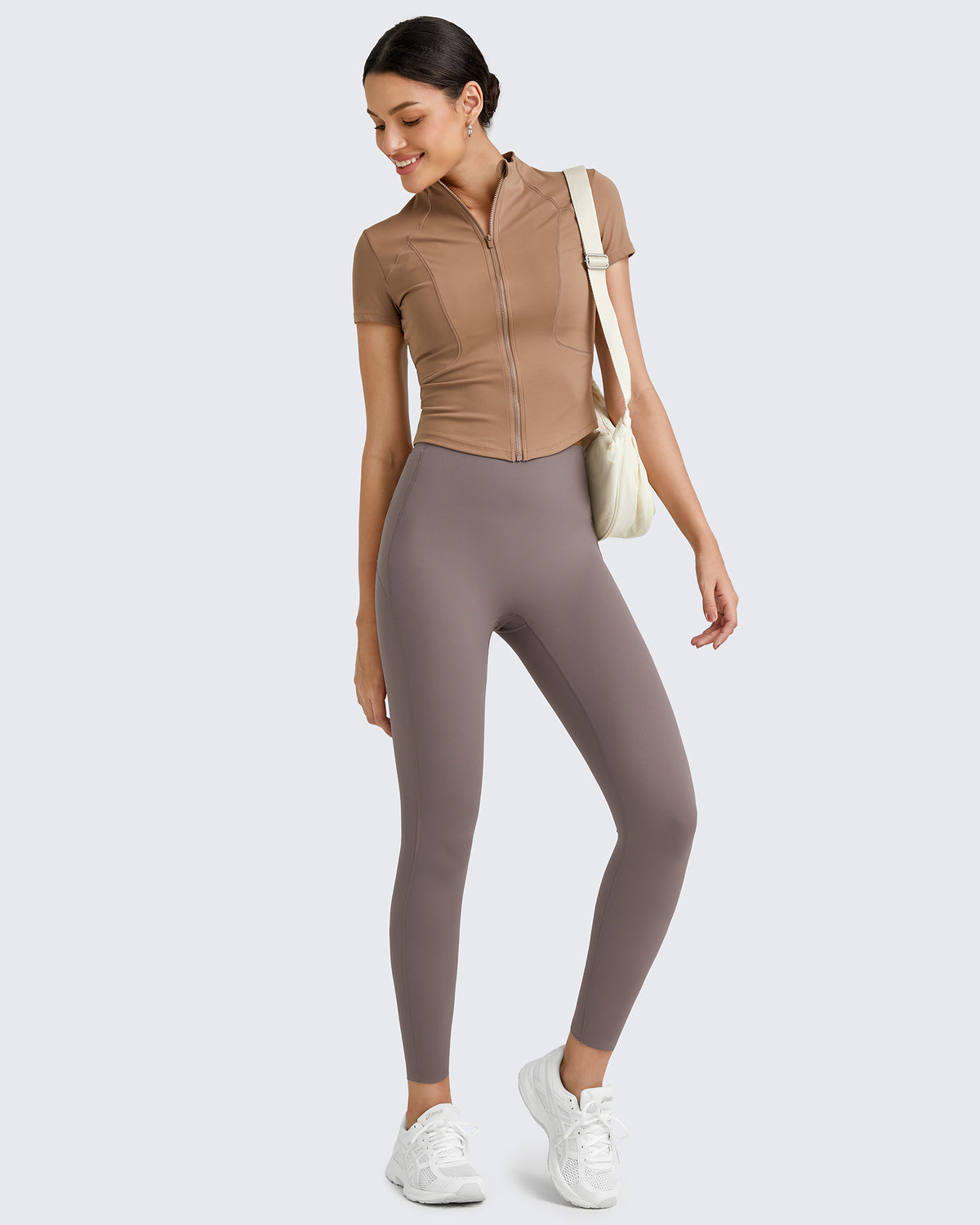 G4Free Activewear BareFeel Seamless Waistband Yoga Leggings 