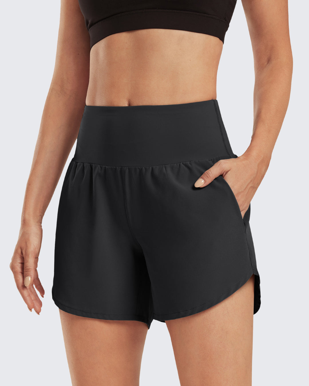 Lightweight High-Waisted Workout Shorts 5''
