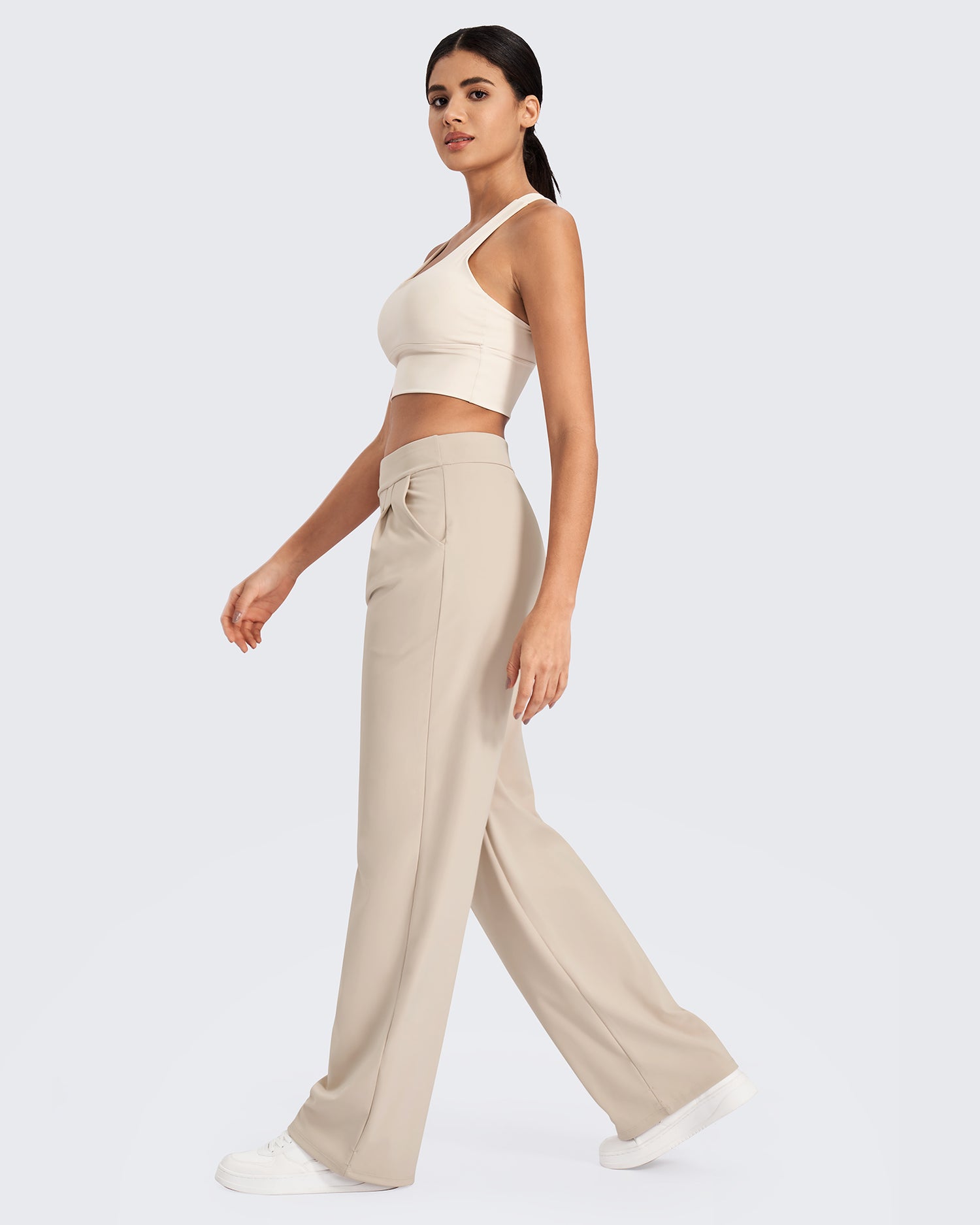 High-Waist Work Wide Leg Pants 27