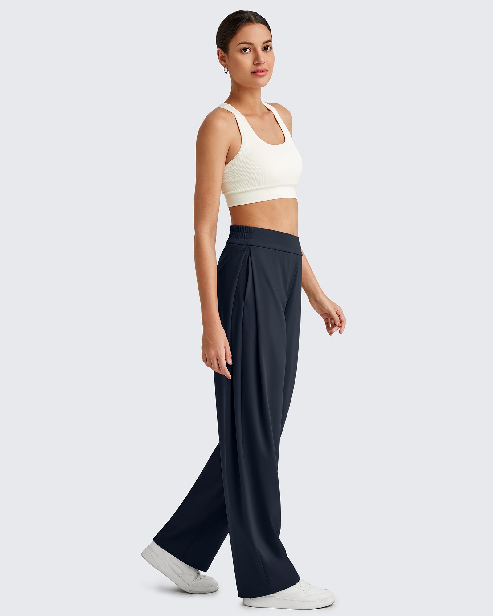 G4Free Activewear ShiftReady High Waisted Wide Leg Dress Trousers 