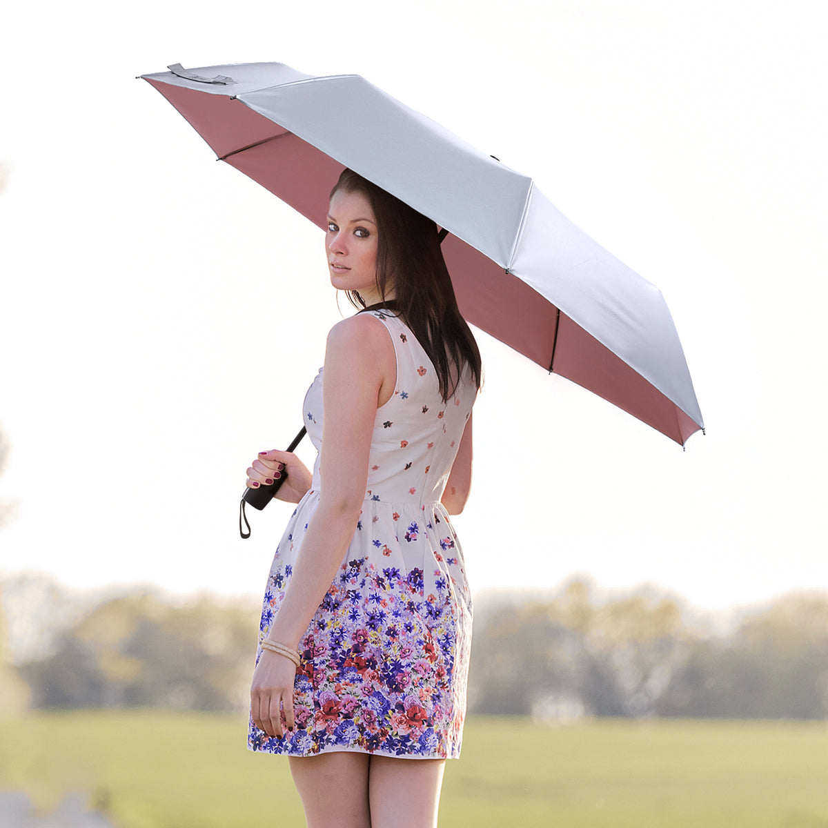 G4Free G4Free 46 Inch Auto Open UPF 50+ UV Protection Large Travel Umbrella 