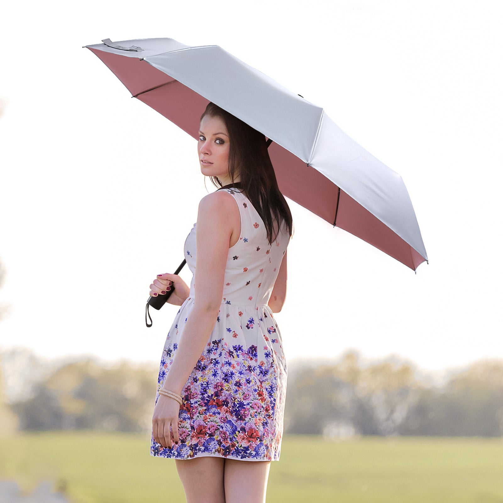 G4Free G4Free 46 Inch Auto Open UPF 50+ UV Protection Large Travel Umbrella 