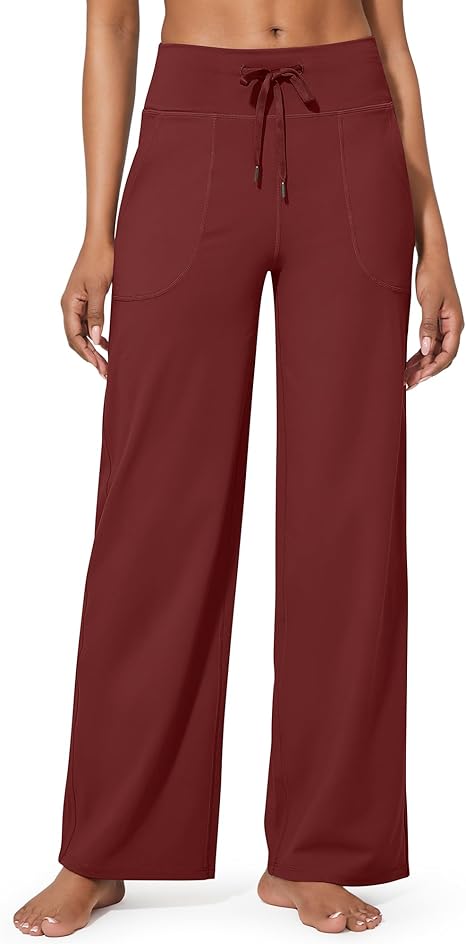 Wide Leg Pants: High Waist Sweatpants with Pockets