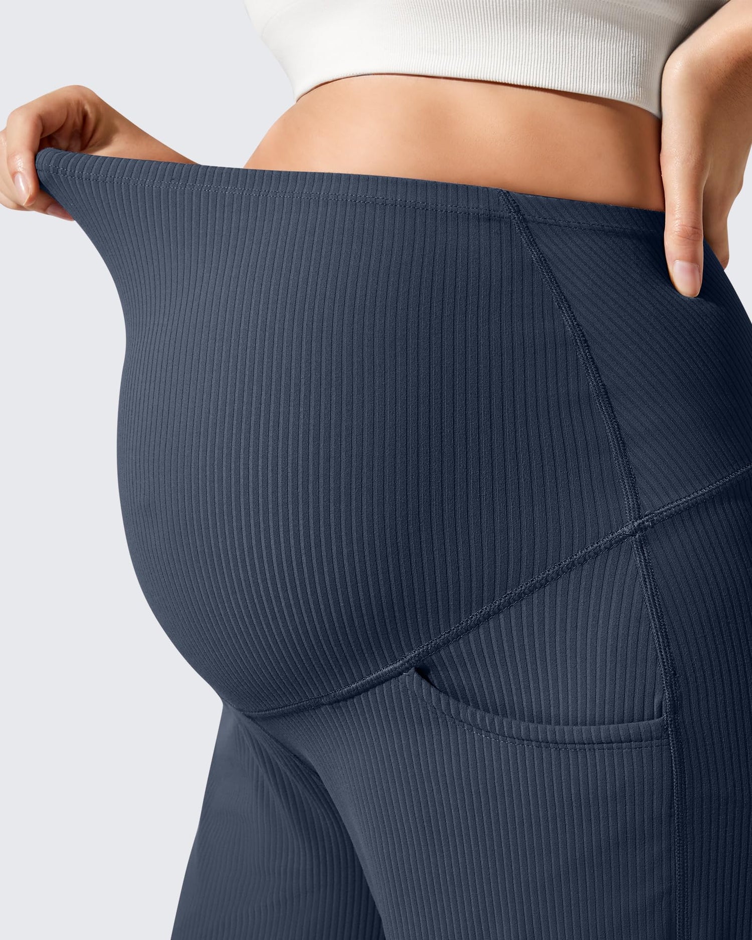 G4Free Activewear - Ribbed Maternity Wide Leg Casual Yoga Pants -GF25JY537AF-XS-GF25JY538AF-XS-GF25JY539AF-XS-GF25JY537AA-S-GF25JY538AA-S