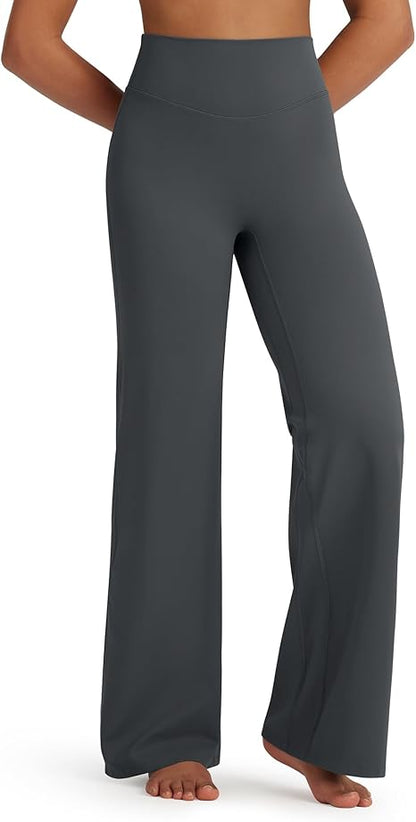 BareFeel Yoga Pants:High Waisted Wide Leg