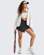 G4Free - 2 in 1 Elastic Waist Tennis Skorts -GF25E443AA-S-GF25E443AB-M-GF25E443AC-L-GF25E443AD-XL-GF25E443AE-XXL