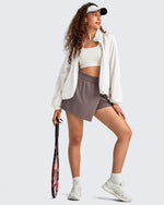 G4Free - 2 in 1 Elastic Waist Tennis Skorts -GF25E443AA-S-GF25E443AB-M-GF25E443AC-L-GF25E443AD-XL-GF25E443AE-XXL