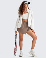 G4Free - 2 in 1 Elastic Waist Tennis Skorts -GF25E443AA-S-GF25E443AB-M-GF25E443AC-L-GF25E443AD-XL-GF25E443AE-XXL